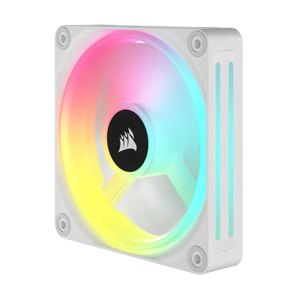 Corsair iCUE Link QX120 RGB White 120mm PWM Cabinet Fan Starter Kit with iCUE Link System Hub (Triple Pack)